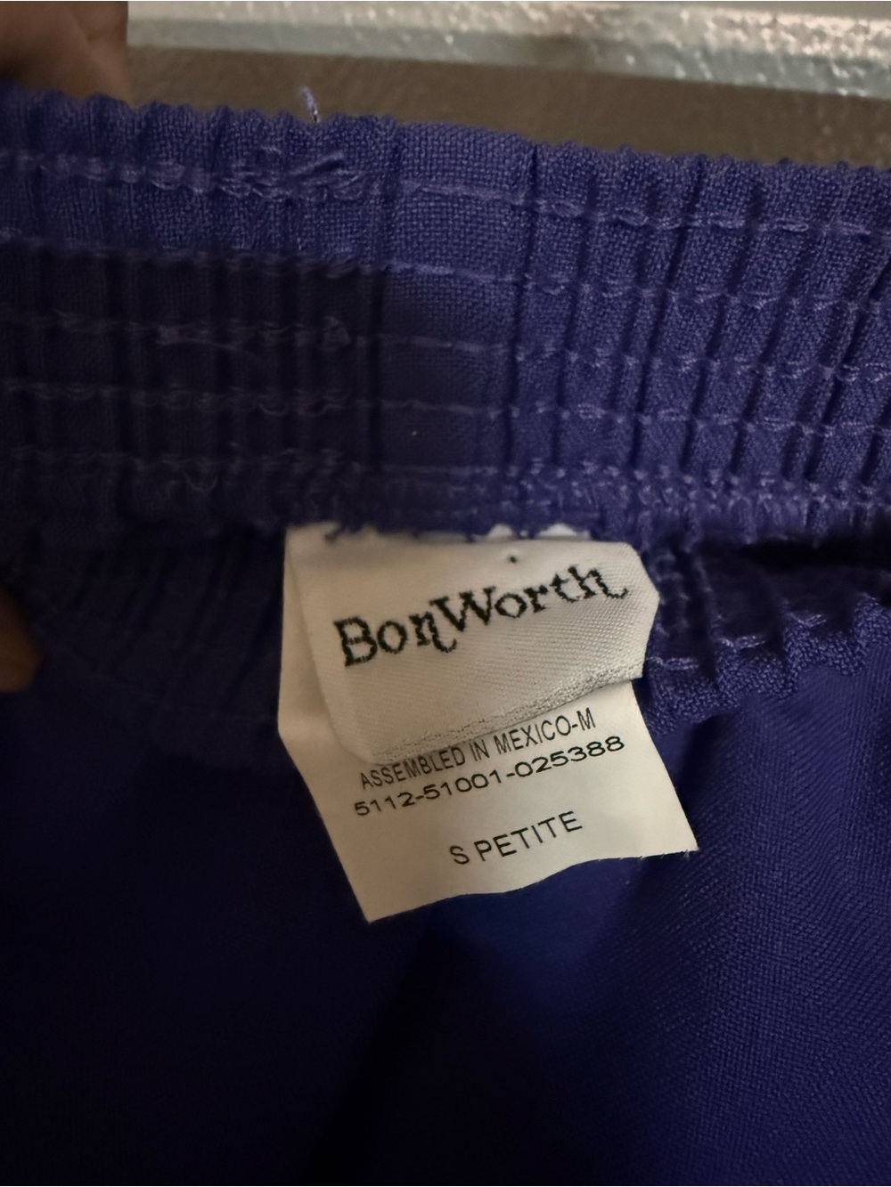 Women’s Purple Elastic-Waist Dress Trouser Pants S PETITE - Picture 6 of 8